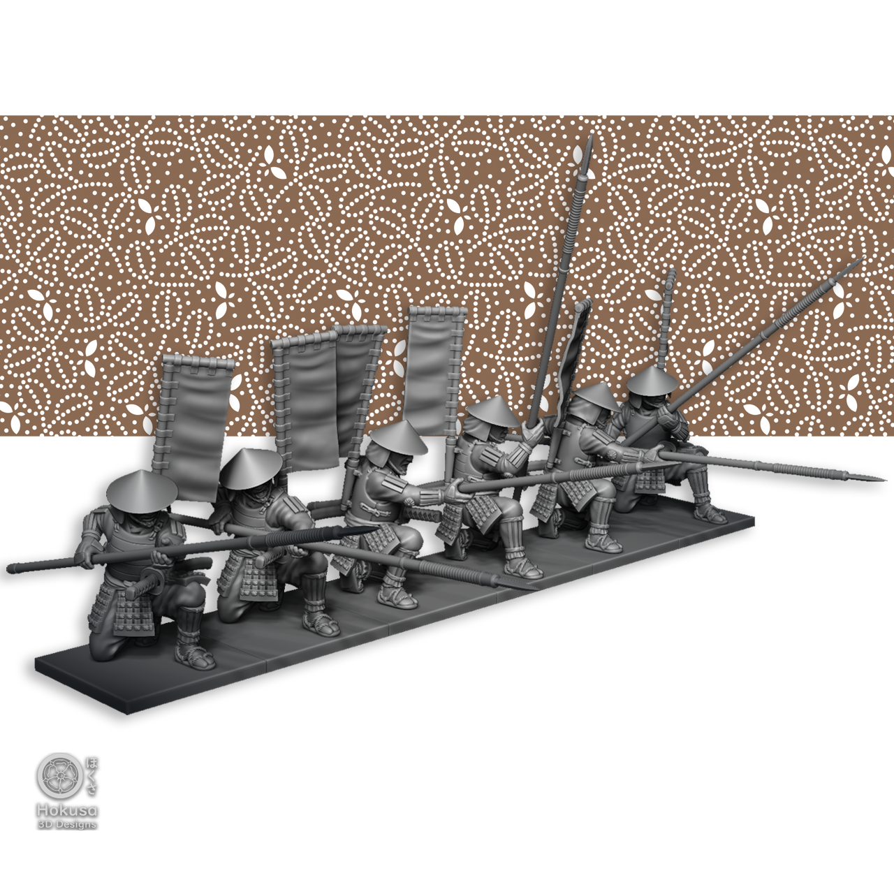 Ashigaru Infantry Kneeling with Yari